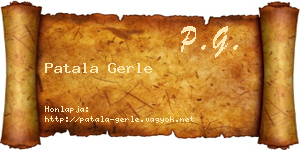 Patala Gerle névjegykártya